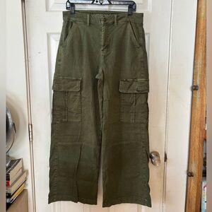American Eagle Outfitters Olive Wide Leg Pants